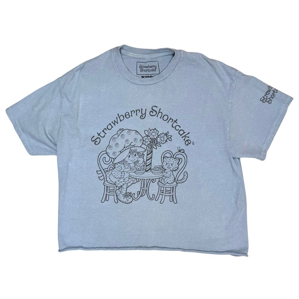 Strawberry Shortcake Crop Top Womens Size M Graphic T-Shirt